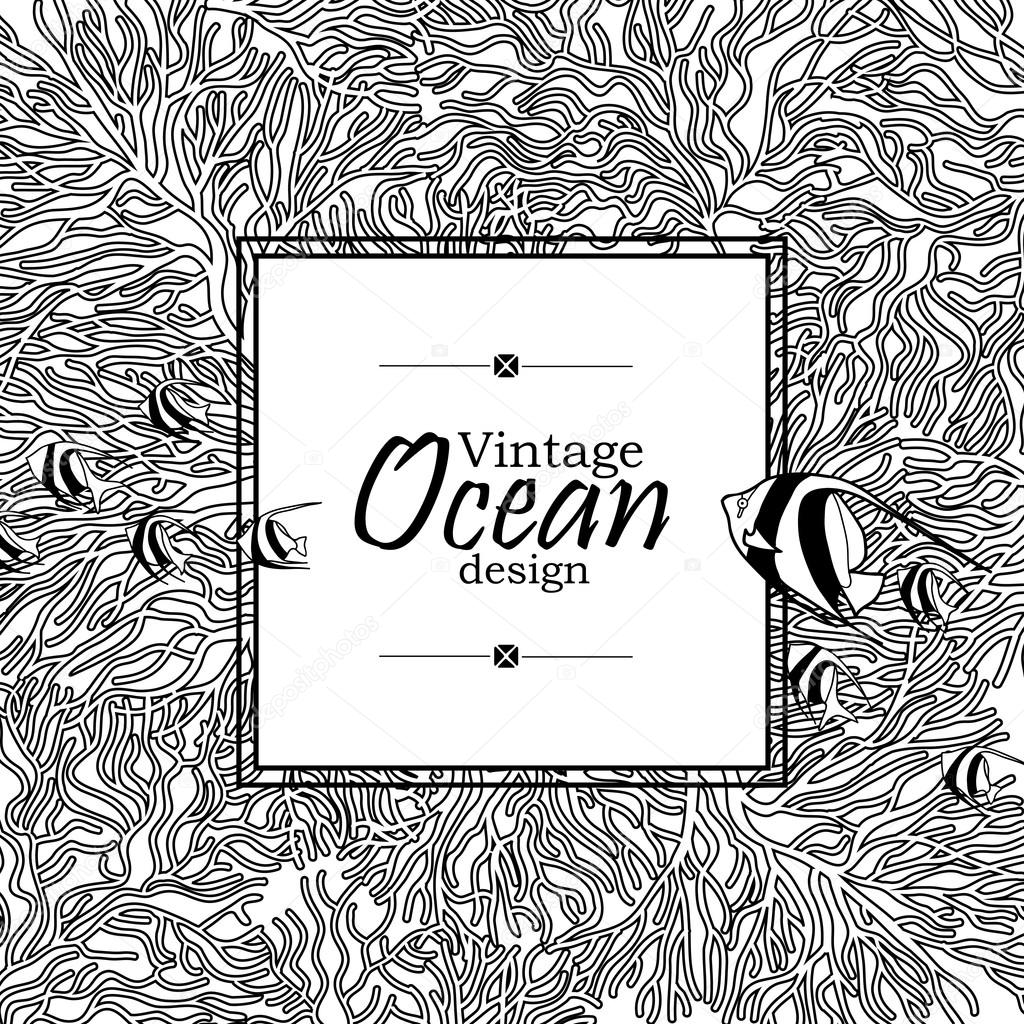 Ocean line art design