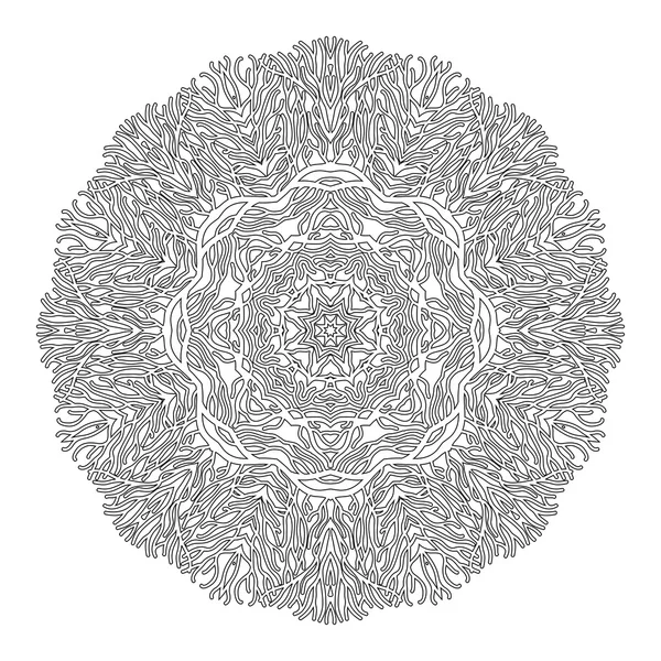 Grafiska coral cirkel prydnad — Stock vektor