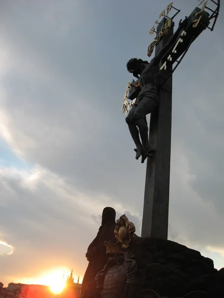 Estátua de Chirst em Praga — Fotografia de Stock