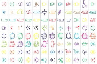 96 Electronic and Electric Symbols v.2 clipart