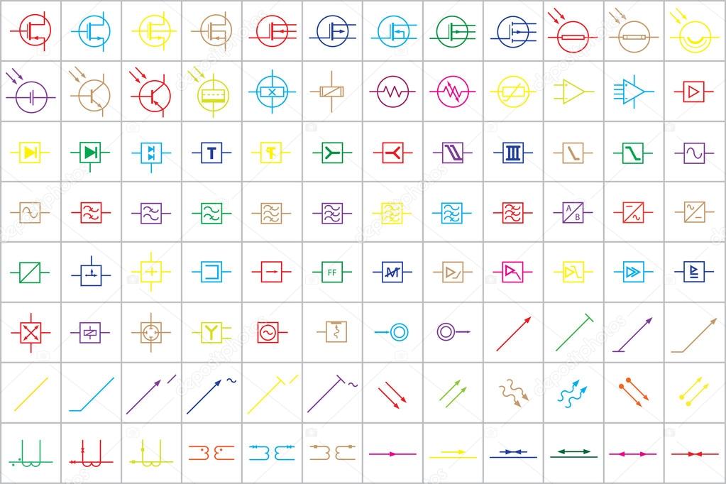 96 Electronic and Electric Symbols v.3