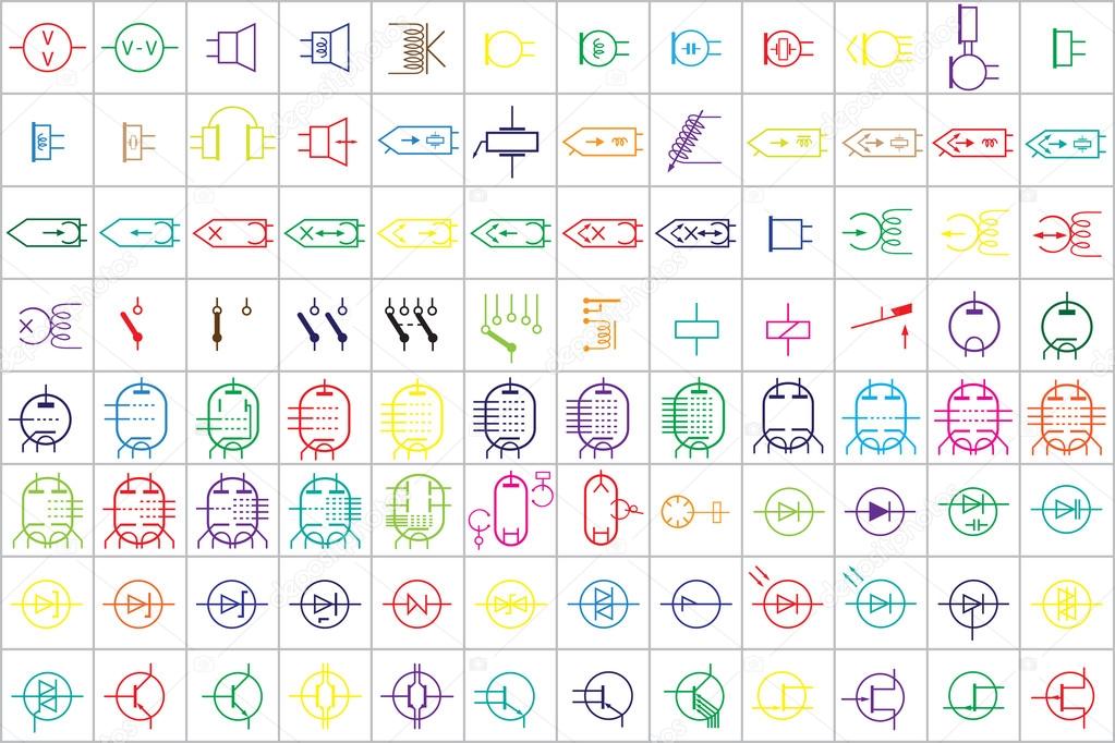 96 Electronic and Electric Symbols v.2