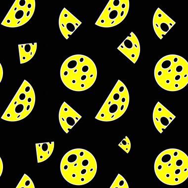 delikli ay peynir vektör seamless modeli peynir