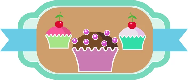 Doce cupcake vetor eps —  Vetores de Stock