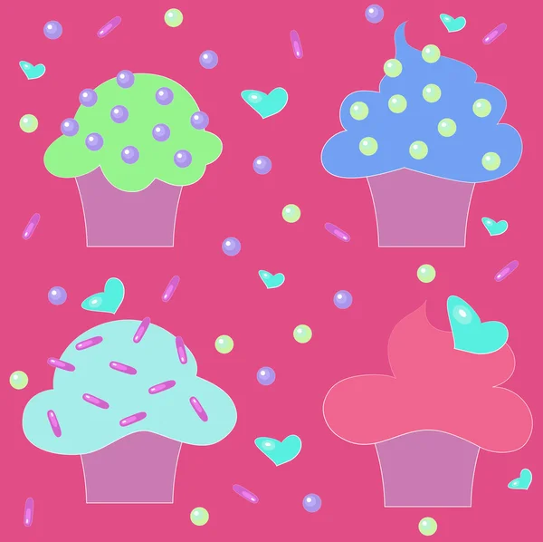 Dulce cupcake vector eps — Vector de stock