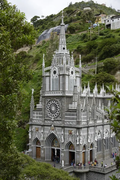 Las Lajas - Igreja gótica na Colômbia . — Fotografia de Stock