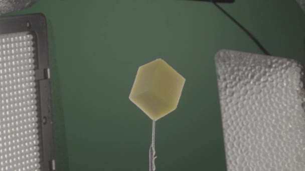 Mango rotierend mit Schlaufe auf grünem Bildschirm für Chroma-Taste — Stockvideo