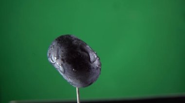 Krom anahtarı için yeşil ekran üzerinde döngülü yaban mersini döndürme