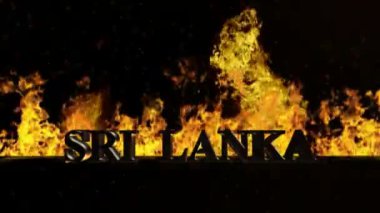 Ateş yanan tarihinde Sri Lanka işareti