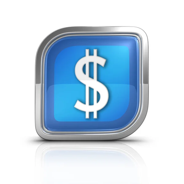 Dollar  Blue Icon — Stock Photo, Image