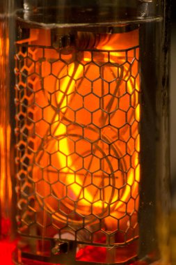0, Nixie tüpü sıfır kırmızı, makro atış