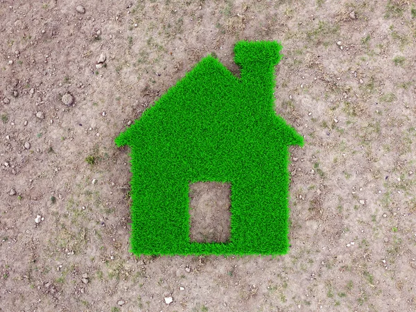 Modelo casero de hierba 3D — Foto de Stock