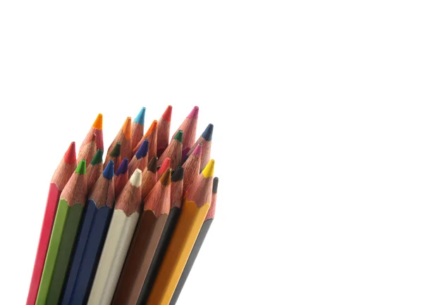 Lápis coloridos com suporte — Fotografia de Stock