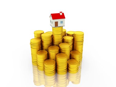 Altın sikke ile ev modeli  