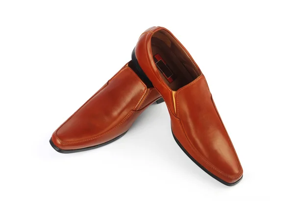 Formalne brązowy buty męskie — Zdjęcie stockowe