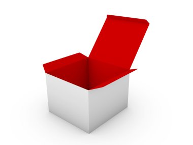 -3d Rendered görüntü karton kutular