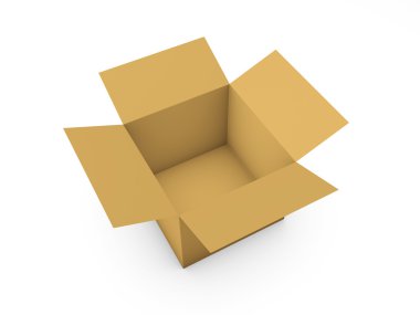 -3d Rendered görüntü karton kutular