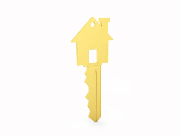 Modelo de la casa de oro con llave — Foto de Stock