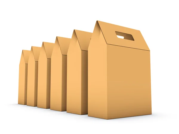 Cardboard boxes - 3D Rendered Images — Stock Photo, Image