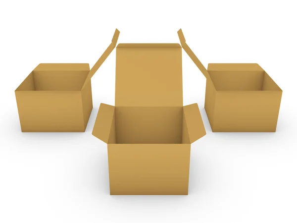 Cardboard boxes - 3D Rendered Image — Stock Photo, Image