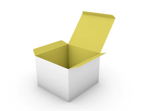 Caja de cartón - Imagen 3D renderizada — Foto de Stock