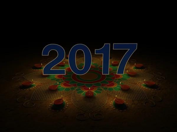 New Year 3D 2017 — Stock Photo, Image