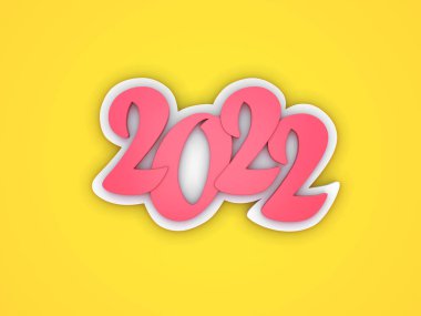 Yeni Yıl 2022 Yaratıcı Tasarım Konsepti - 3B Hazırlanmış Resim