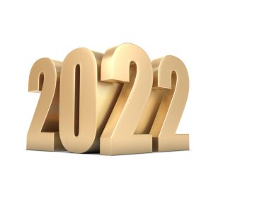 Yeni Yıl 2022 Yaratıcı Tasarım Konsepti - 3B Hazırlanmış Resim