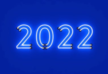 Yeni Yıl 2022 Yaratıcı Tasarım Konsepti - 3B Hazırlanmış Resim