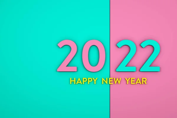 New Year 2022 Creative Design Concept Rendered Image — 스톡 사진