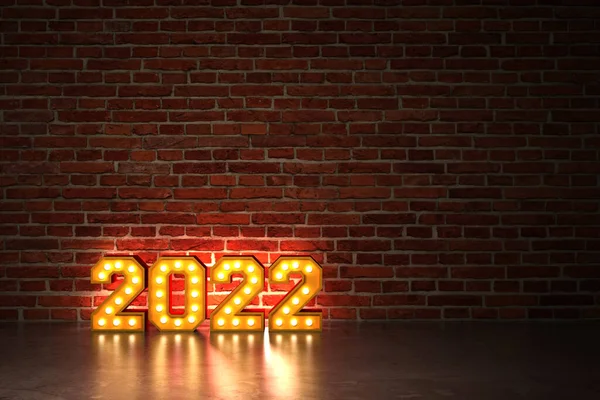 Yeni Yıl 2022 Yaratıcı Tasarım Konsepti - 3B Hazırlanmış Resim