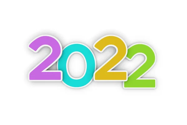 New Year 2022 Creative Design Concept Rendered Image — 스톡 사진