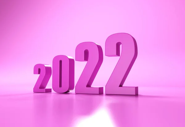New Year 2022 Creative Design Concept Renderelt Kép — Stock Fotó