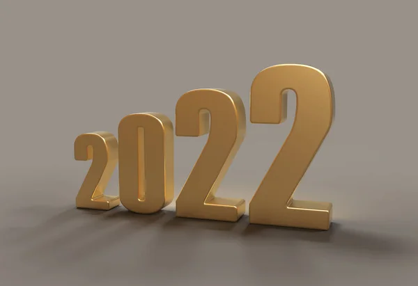 Новий Рік 2022 Creative Design Concept Рендеринговий Образ — стокове фото