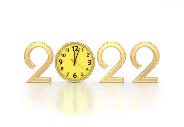 Nuovo Anno 2022 Creative Design Concept Clock Immagine Rendered — Foto Stock