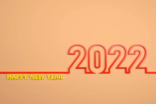 Neues Jahr 2022 Kreatives Gestaltungskonzept Gerendertes Bild — Stockfoto