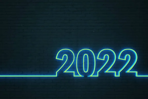 Νέο Έτος 2022 Creative Design Concept Φώτα Led Επεξεργασμένη Εικόνα — Φωτογραφία Αρχείου