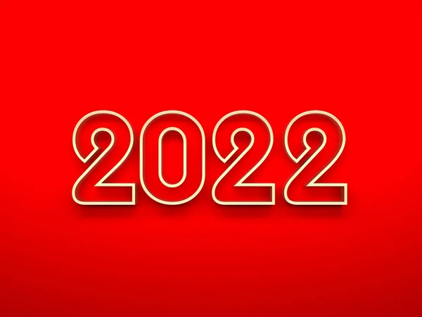 Nyår 2022 Kreativ Design Koncept Rendered Image — Stockfoto