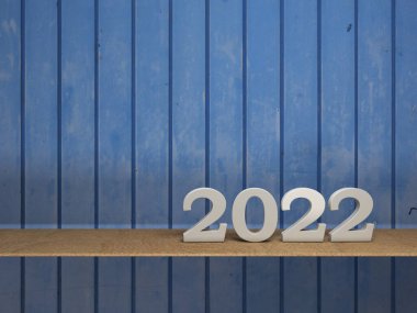 Yeni Yıl 2022 Yaratıcı Tasarım Konsepti - 3B Hazırlanmış Resim