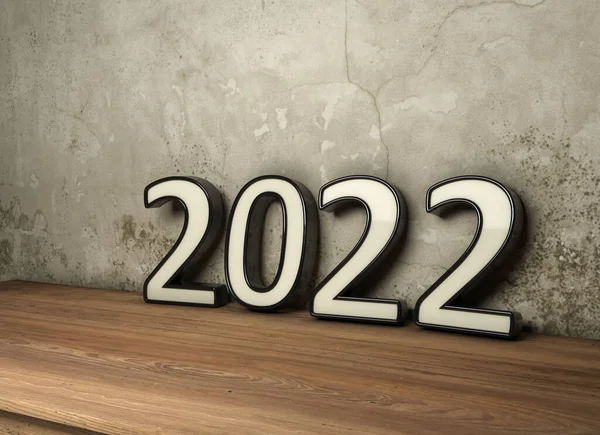 New Year 2022 Creative Design Concept Rendered Image — 스톡 사진