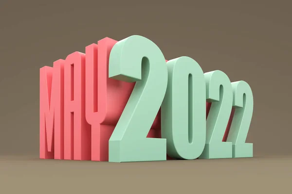 2022年新年クリエイティブデザインコンセプト 3Dレンダリング画像 — ストック写真