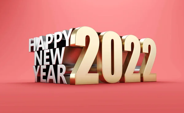 Nieuwjaar 2022 Creatief Ontwerpconcept Rendered Image — Stockfoto