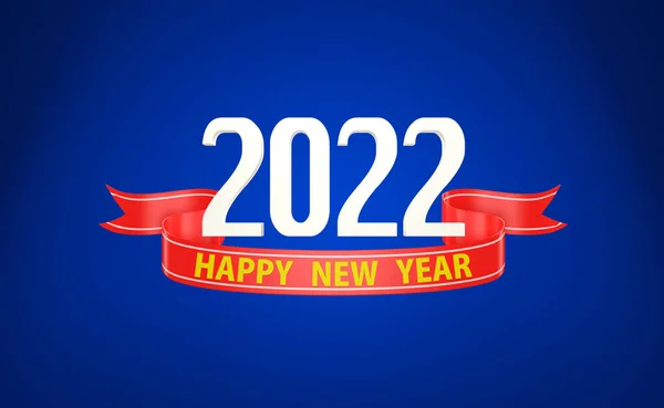 2022年新年创意设计概念 3D渲染图像 — 图库照片