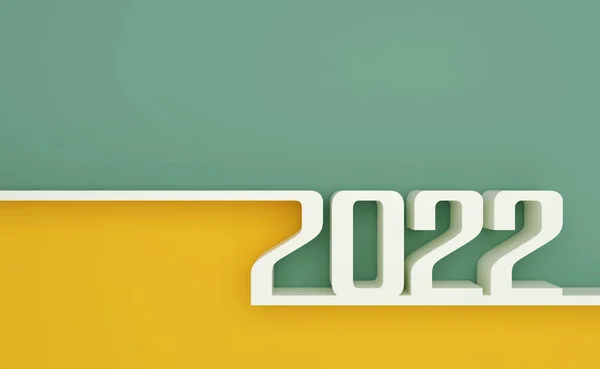 New Year 2022 Creative Design Concept Rendered Image — Stock Photo, Image