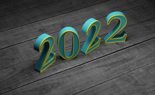 Новий Рік 2022 Creative Design Concept Рендеринговий Образ — стокове фото