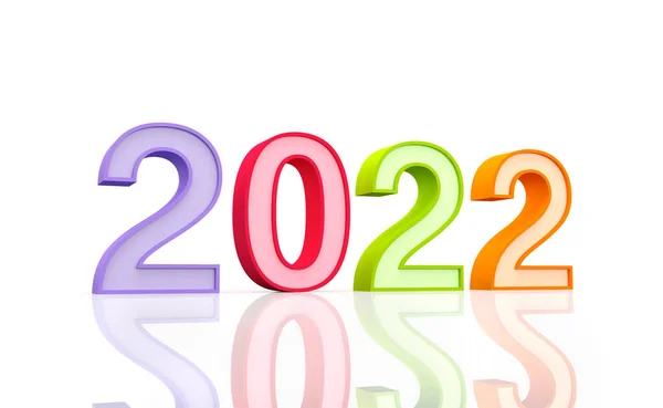 Nieuwjaar 2022 Creatief Ontwerpconcept Rendered Image — Stockfoto