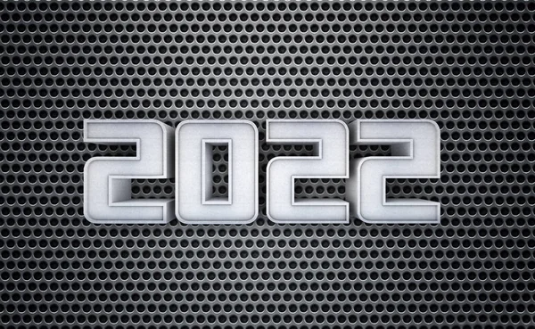 2022年新年创意设计概念 3D渲染图像 — 图库照片