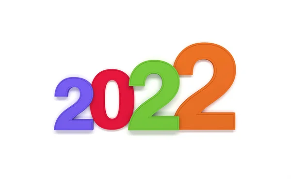Nyår 2022 Kreativ Design Koncept Rendered Image — Stockfoto