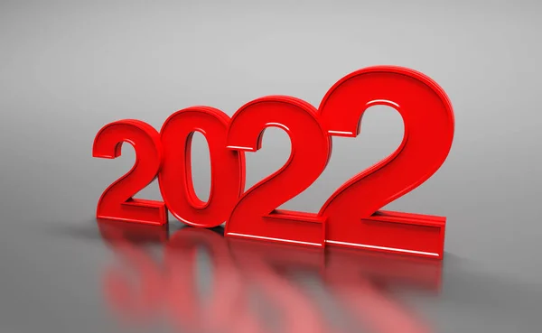 Año Nuevo 2022 Concepto Diseño Creativo Imagen Renderizada —  Fotos de Stock