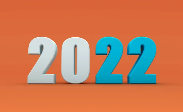 Ano Novo 2022 Conceito Design Criativo Imagem Renderizada — Fotografia de Stock